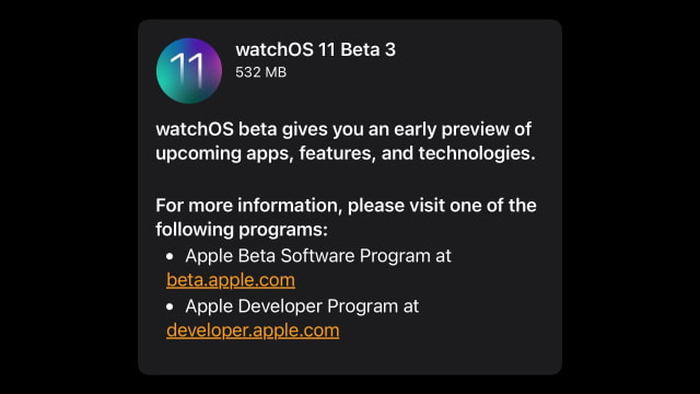 Apple Seeds Third Beta of watchOS 11 for Developers: Here's What You Need to Know