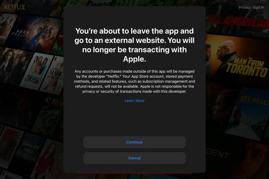 Netflix Begins Directing Users of the iPhone and iPad to an External Sign-Up Website - Maxandfix