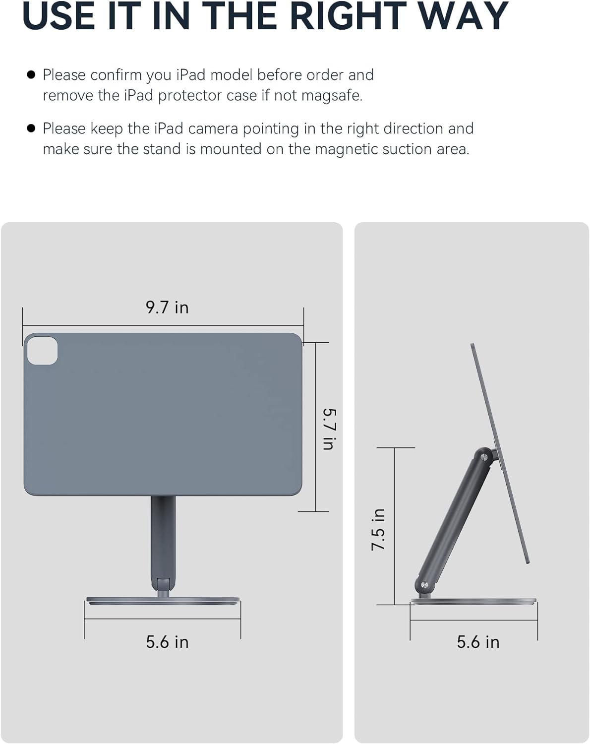 Magnetic Stand for iPad Pro 11'' 1st/2nd/3rd/4th Gen & iPad Air 4th/5th /10.9"