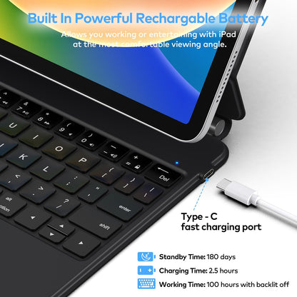 Magic Keyboard Case Style for iPad 10.9 inch 10th Gen 2022 - Black