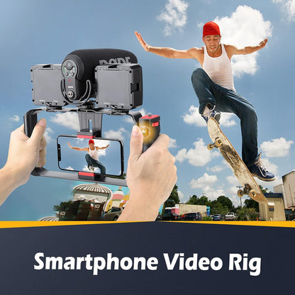 Video Action Handheld Stabilizer with Smartphone Video Rig for All Camera Action Camera Camcorder and Smartphones