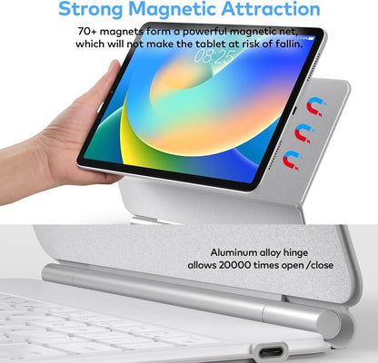 Magic Keyboard Case Style for iPad 10.9 inch 10th Gen 2022 - White