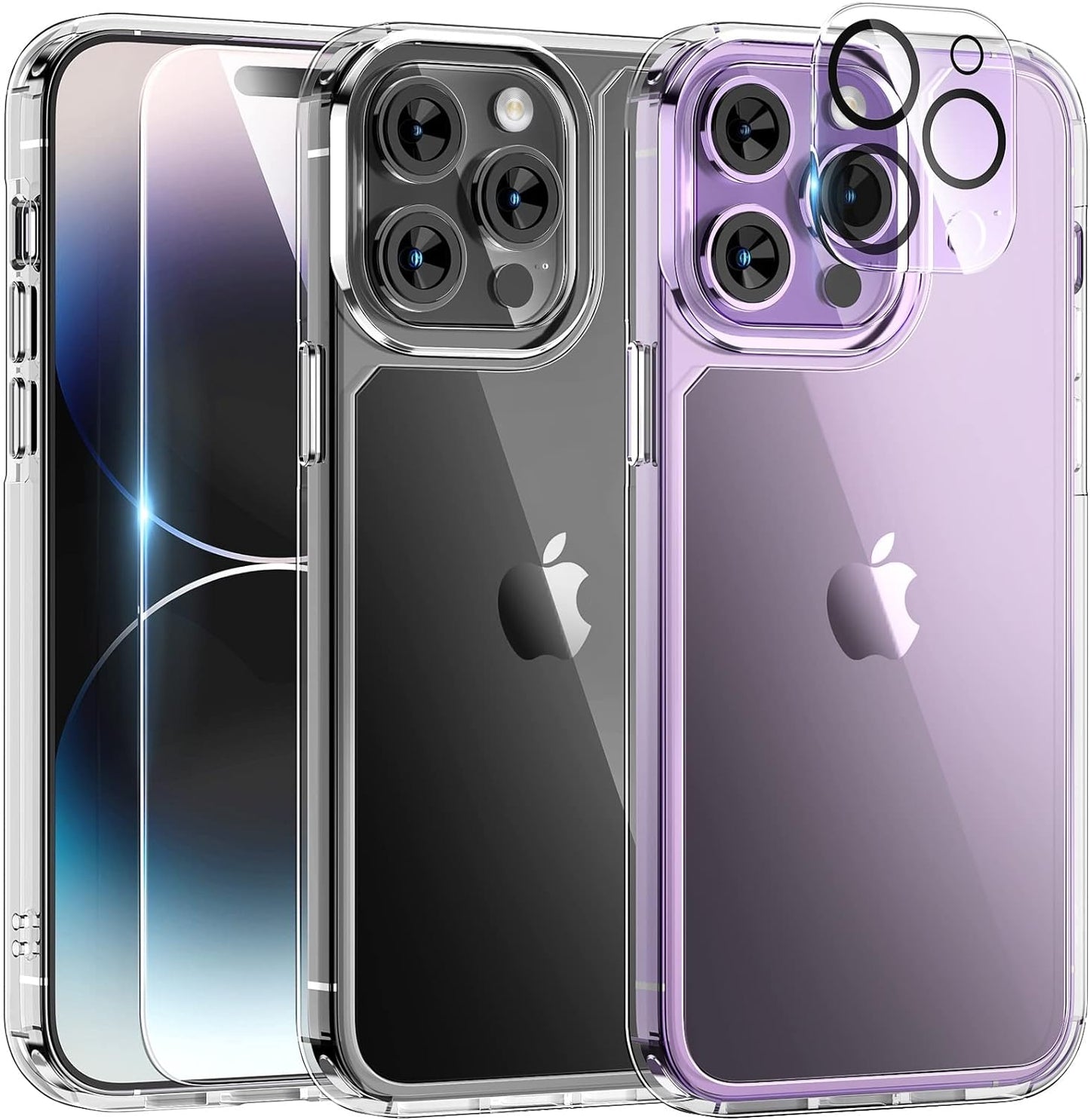 iPhone 14 Pro Max case + 2X Screen and Camera Protectors