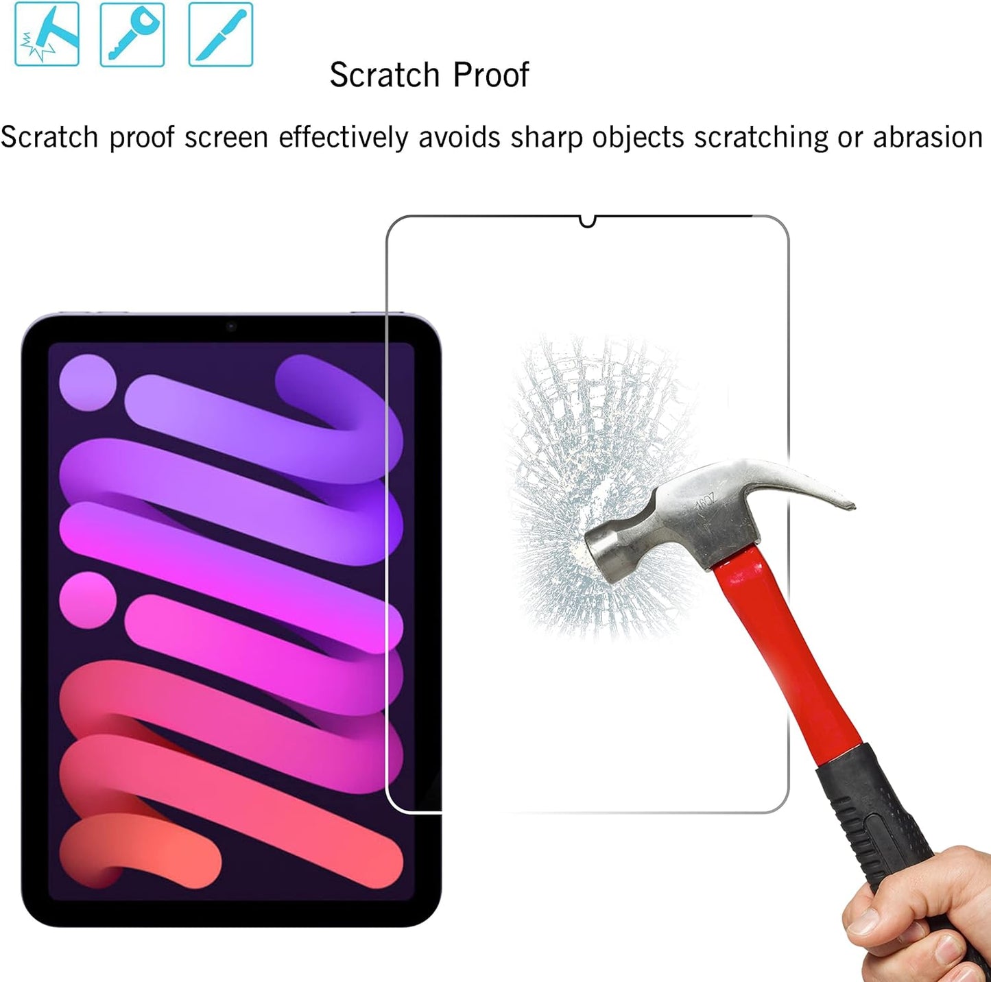 Screen Protector for iPad Mini 6 (8.3 Inch, 2021 model) 2 Pack