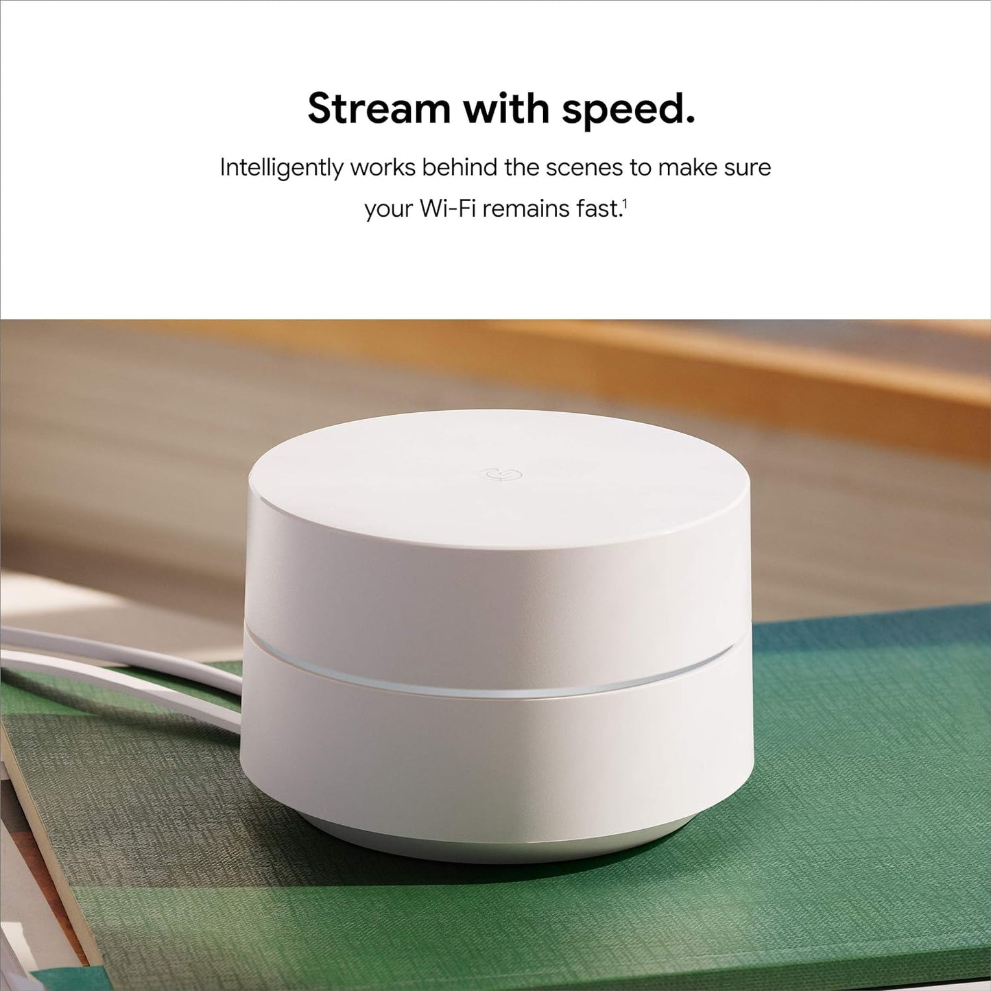 Google Wifi - AC1200 - Mesh WiFi System - Wifi Router - 1500 Sq Ft Coverage - 1 pack