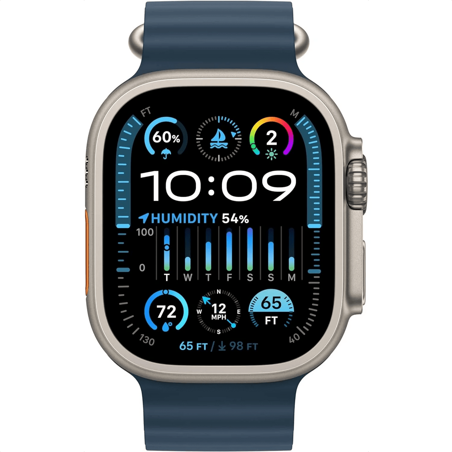 Apple - Apple Watch Ultra 2 (Titanium, Cellular, 49mm) - Blue Alpine Loop -GPS + Cellular -New Open-Box - Maxandfix -