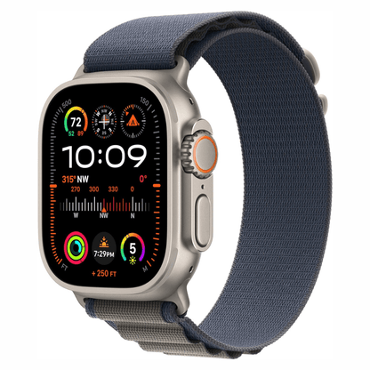 Apple - Apple Watch Ultra 2 (Titanium, Cellular, 49mm) - Orange Ocean Band -GPS + Cellular -New Open-Box - Maxandfix -