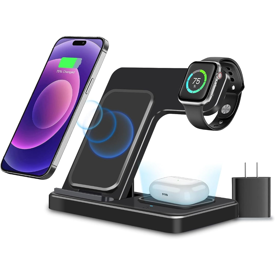Wireless Charging Station Multiple Devices: 3-in-1