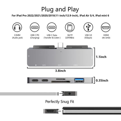 iPad USB-C Hub 7-in-1 Adapter