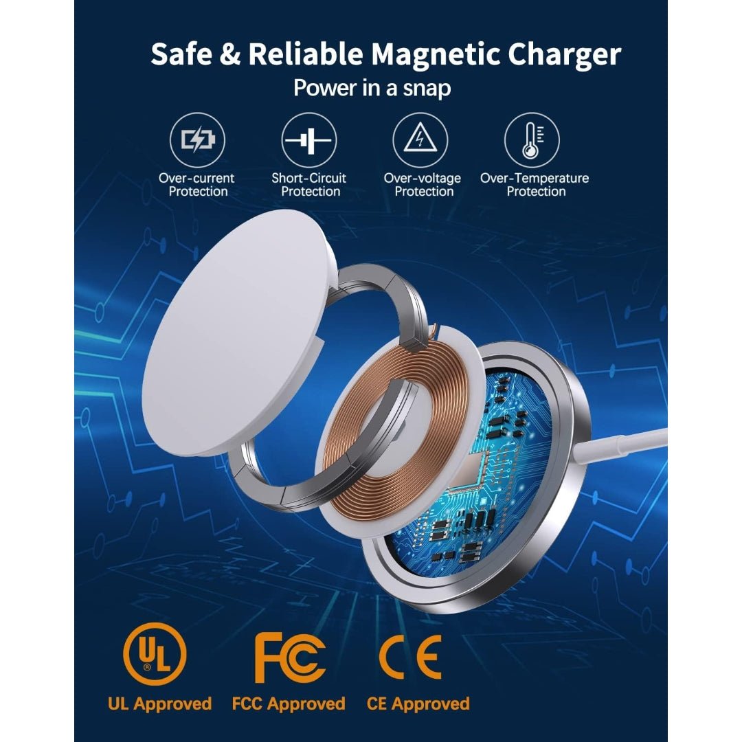 Maxandfix - 2 Pack Magnetic Wireless Charger 15W Fast Mag-Safe Charger - Maxandfix -