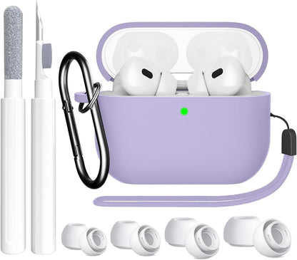 Maxandfix - AirPods Pro 1st / 2nd Generation Case Cover with Cleaner Kit - Lilac - - Maxandfix -