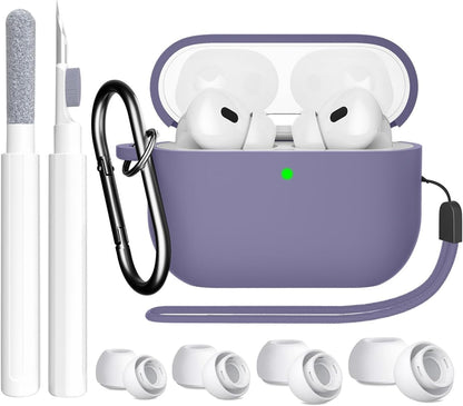 Maxandfix - AirPods Pro 1st / 2nd Generation Case Cover with Cleaner Kit - Purple - - Maxandfix -