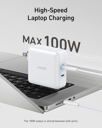 Maxandfix - Anker 100W USB-C Charger 2-Port Power Adapter - Maxandfix -