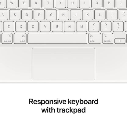 Maxandfix - Apple Magic Keyboard for 12.9-inch iPad Pro 3rd, 4th, and 5th Gen - White - Maxandfix -