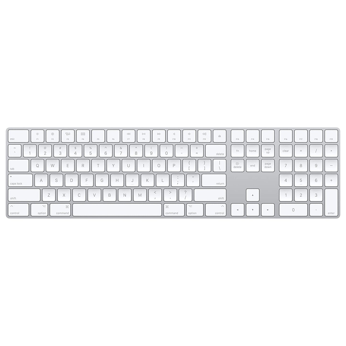 Maxandfix - Apple Magic Keyboard with Numeric Keypad (Wireless, Rechargable) - US English - Silver - Maxandfix -