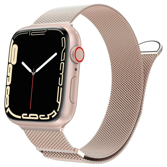 Maxandfix - Apple Watch Band Series Ultra Stainless Steel Mesh Loop Magnetic Clasp - 38mm/40mm/41mm -Champagne Gold - Maxandfix -