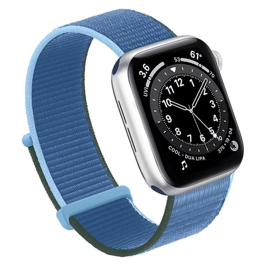 Maxandfix - Apple Watch Band, Women Men Sport Nylon Loop Strap for i Watch - 38mm/40mm/41mm -Azure - Maxandfix -