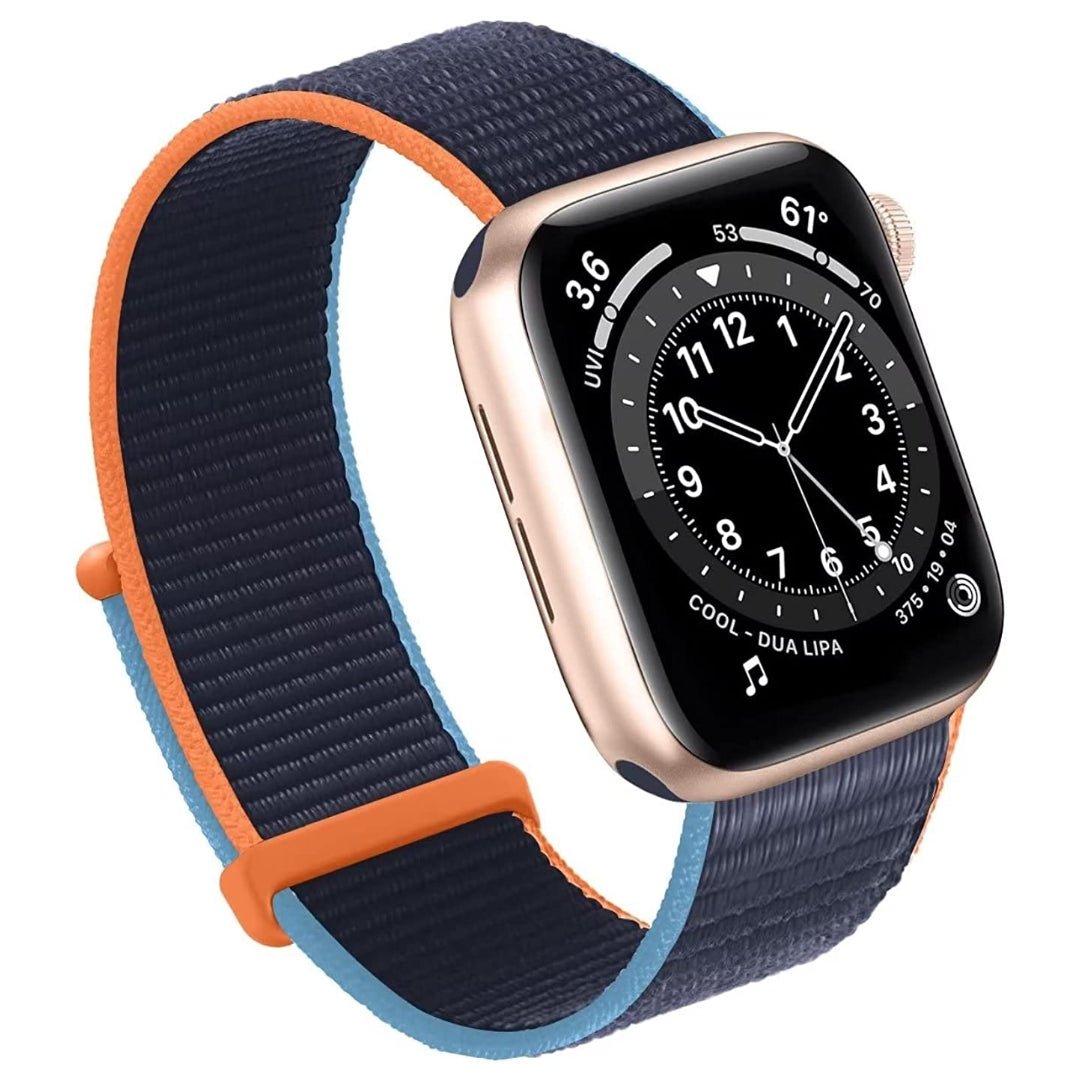 Maxandfix - Apple Watch Band, Women Men Sport Nylon Loop Strap for i Watch - 38mm/40mm/41mm -Deep Navy - Maxandfix -