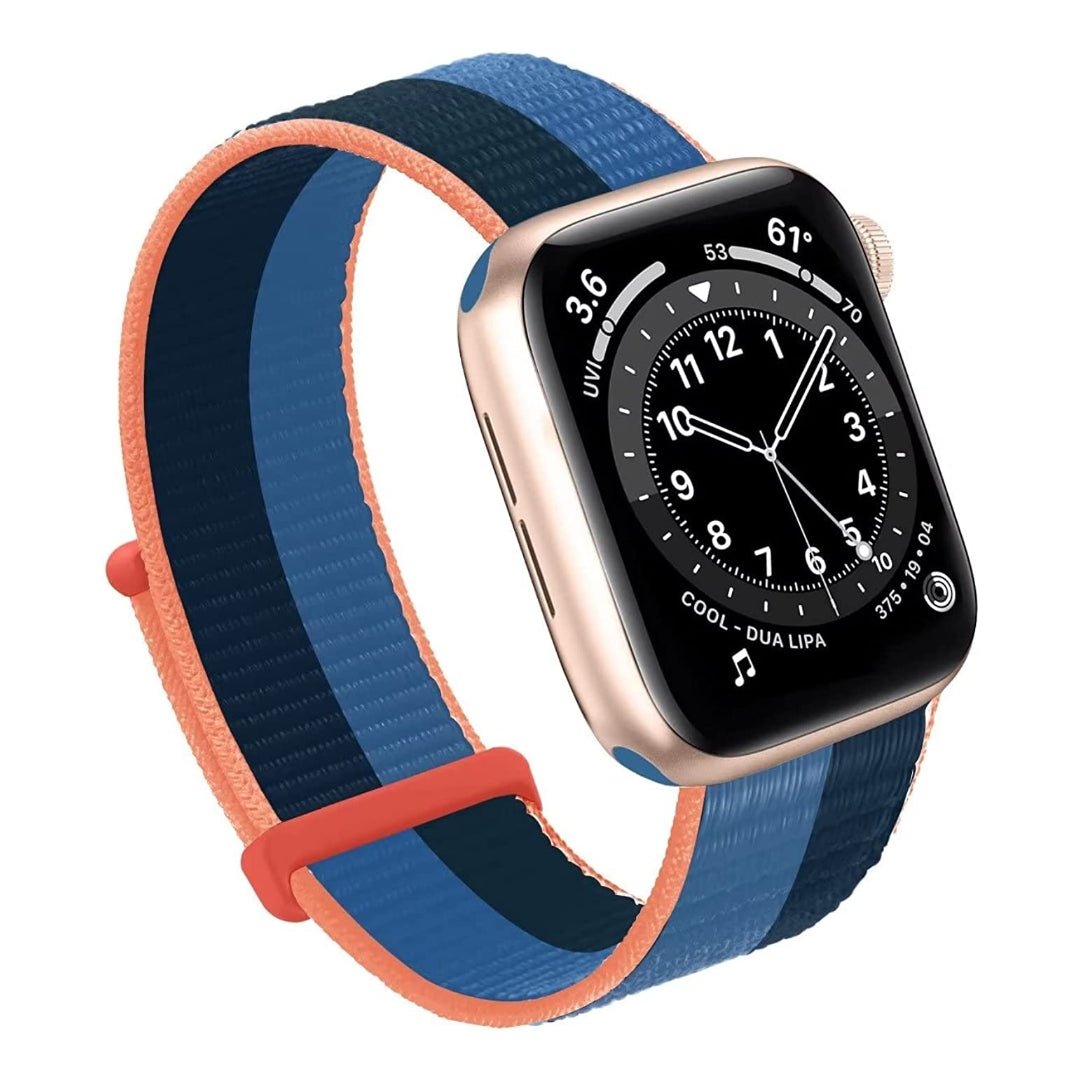 Maxandfix - Apple Watch Band, Women Men Sport Nylon Loop Strap for i Watch - 38mm/40mm/41mm -Jay - Maxandfix -