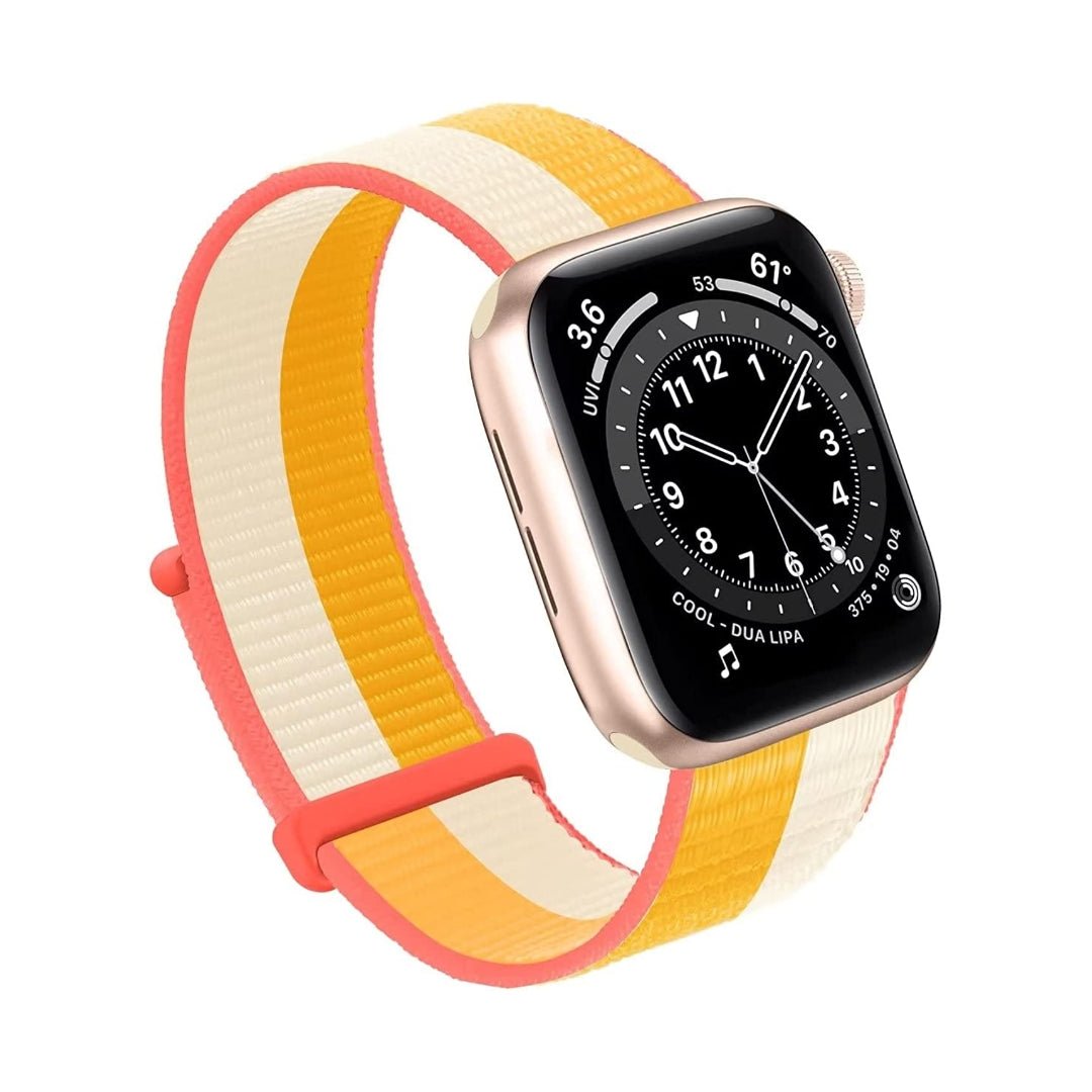 Maxandfix - Apple Watch Band, Women Men Sport Nylon Loop Strap for i Watch - 38mm/40mm/41mm -Maize - Maxandfix -