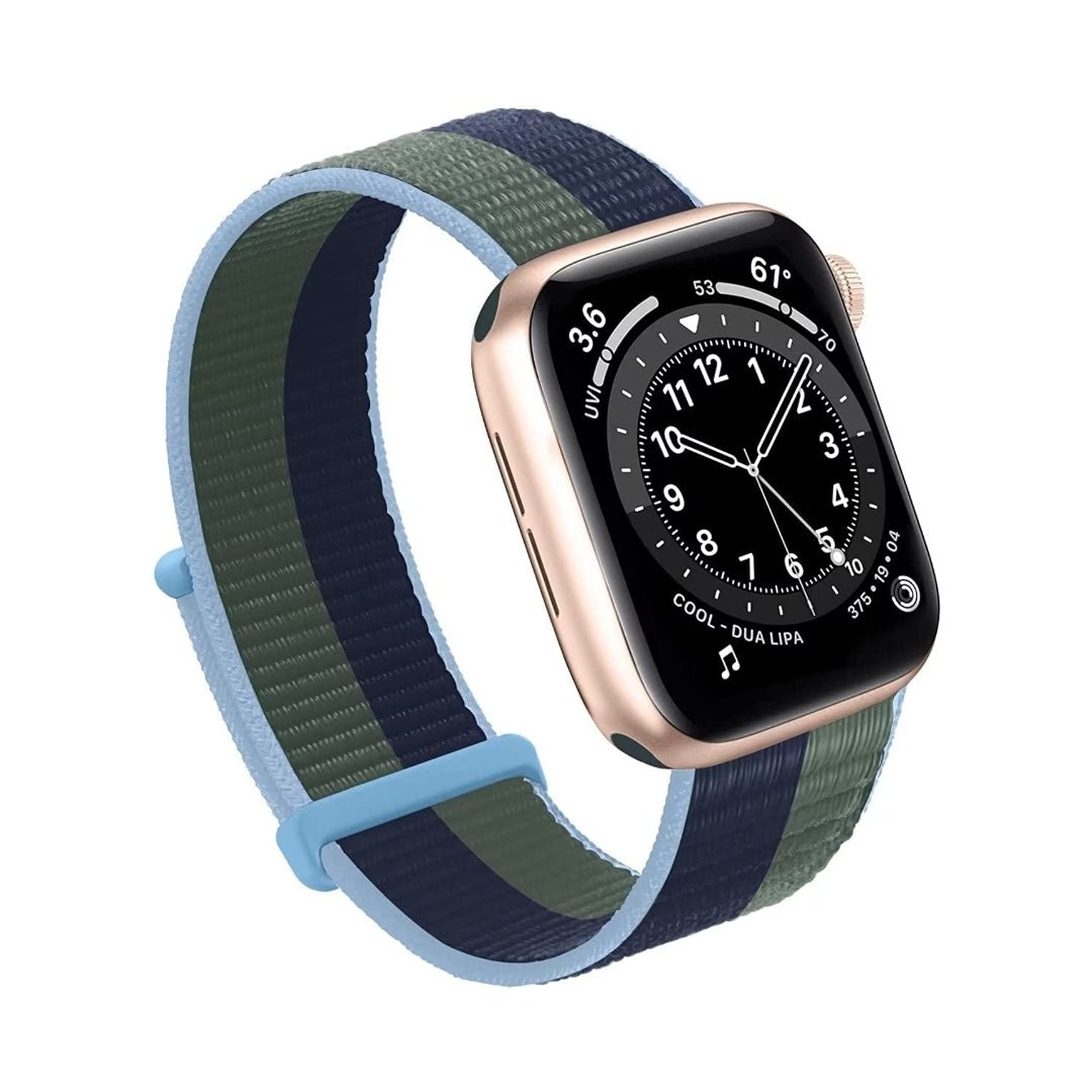 Maxandfix - Apple Watch Band, Women Men Sport Nylon Loop Strap for i Watch - 38mm/40mm/41mm -Moss Green - Maxandfix -