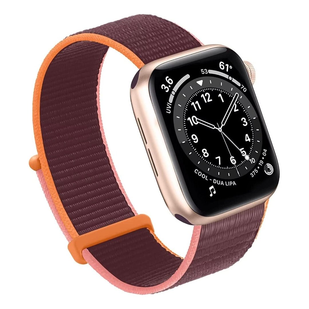 Maxandfix - Apple Watch Band, Women Men Sport Nylon Loop Strap for i Watch - 38mm/40mm/41mm -Plum - Maxandfix -