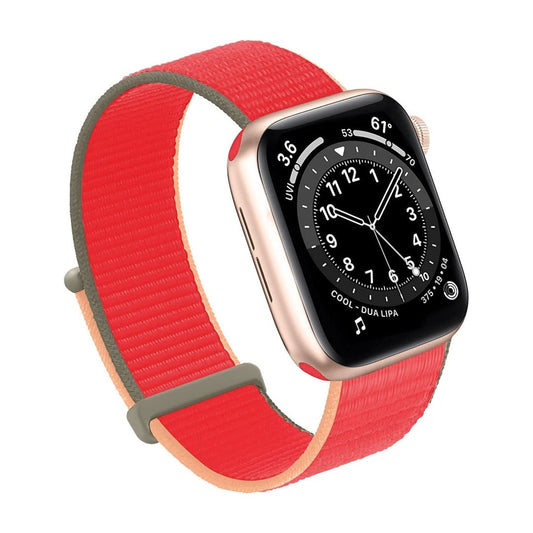 Maxandfix - Apple Watch Band, Women Men Sport Nylon Loop Strap for i Watch - 38mm/40mm/41mm -Strawberry - Maxandfix -