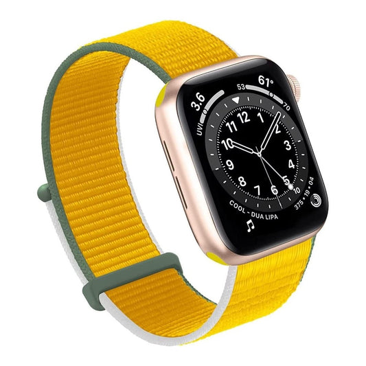 Maxandfix - Apple Watch Band, Women Men Sport Nylon Loop Strap for i Watch - 38mm/40mm/41mm -Sunflower - Maxandfix -