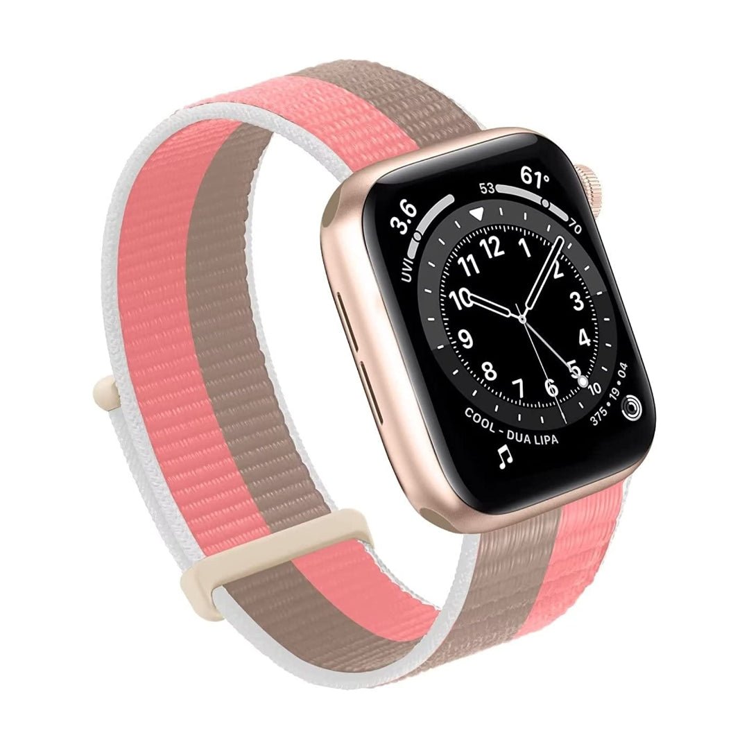 Maxandfix - Apple Watch Band, Women Men Sport Nylon Loop Strap for i Watch - 38mm/40mm/41mm -Tan - Maxandfix -