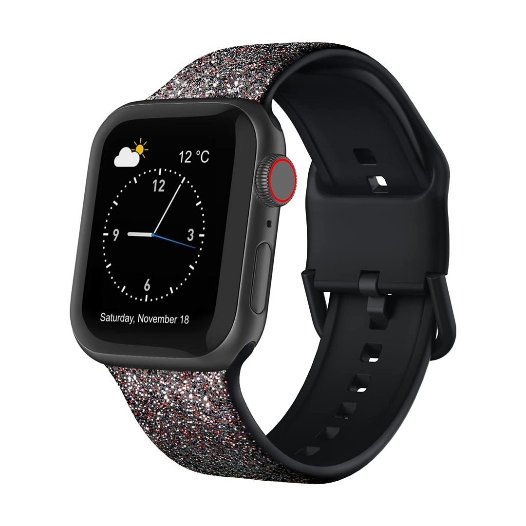 Maxandfix - Apple Watch Sport Band - 42mm/44mm/45mm/49mm -Shine Red Black - Maxandfix -