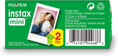 Maxandfix - Fujifilm Instax Mini Instant Film Twin Pack (White), 20 photos - Maxandfix -