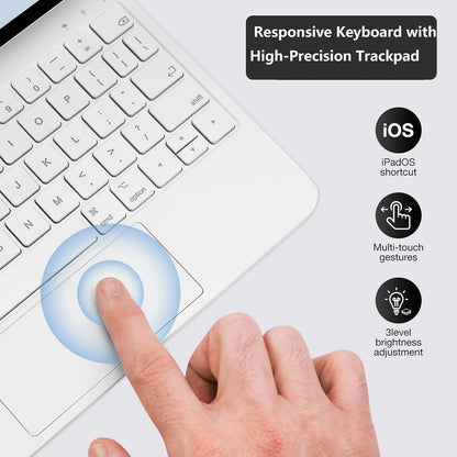 Maxandfix - InUnion Magic Keyboard | iPad Pro 11 inch 1st, 2nd, 3rd Gen 2022 and 10.9 iPad Air 5th & 4th Gen - White - Maxandfix -