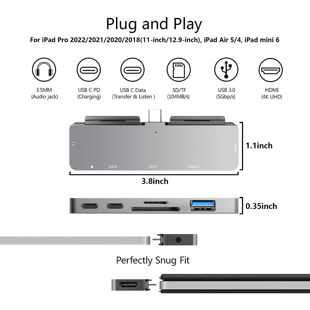 Maxandfix - iPad USB-C Hub 7-in-1 Adapter - Maxandfix -