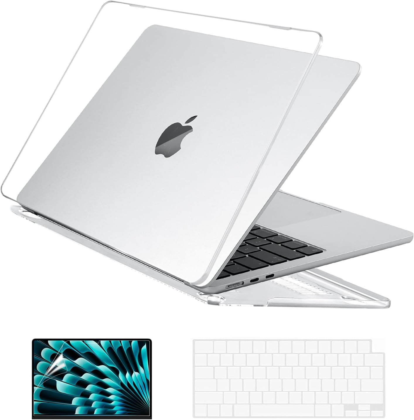 Maxandfix - MacBook Air M2 15- inch Case Bundle - Clear - - Maxandfix -