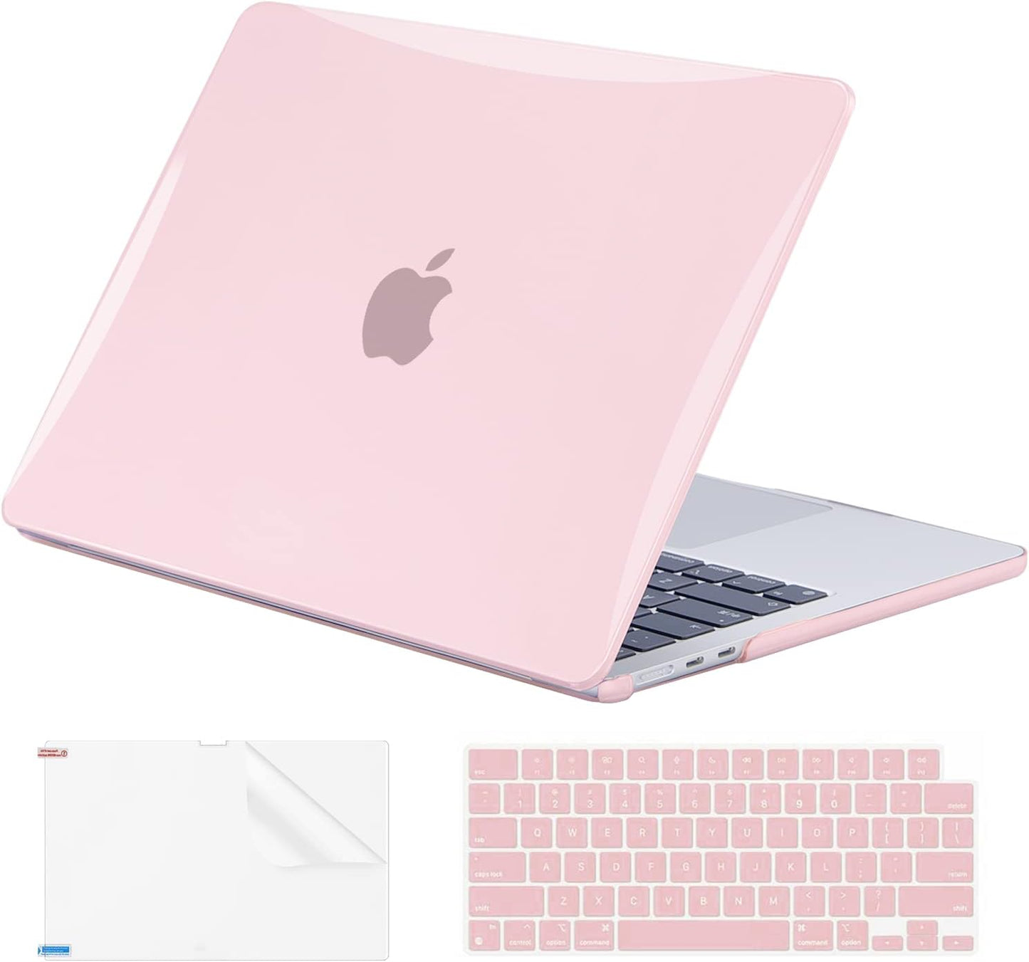 Maxandfix - MacBook Air M2 15- inch Case Bundle - Pink - - Maxandfix -