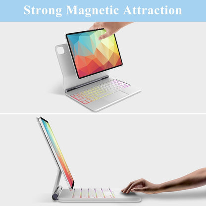 Maxandfix - Magic Keyboard for iPad Air 5th/4th generation 10.9 & iPad Pro 11 (4th/3rd/2nd/1st Gen) - White - Maxandfix -