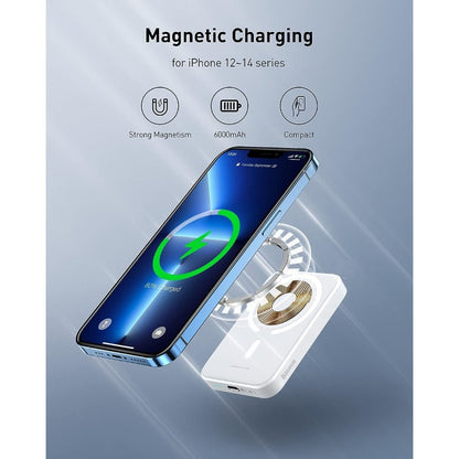 Maxandfix - Magnetic Power Bank Battery Pack 6000mAh Wireless Portable Charger - Maxandfix -