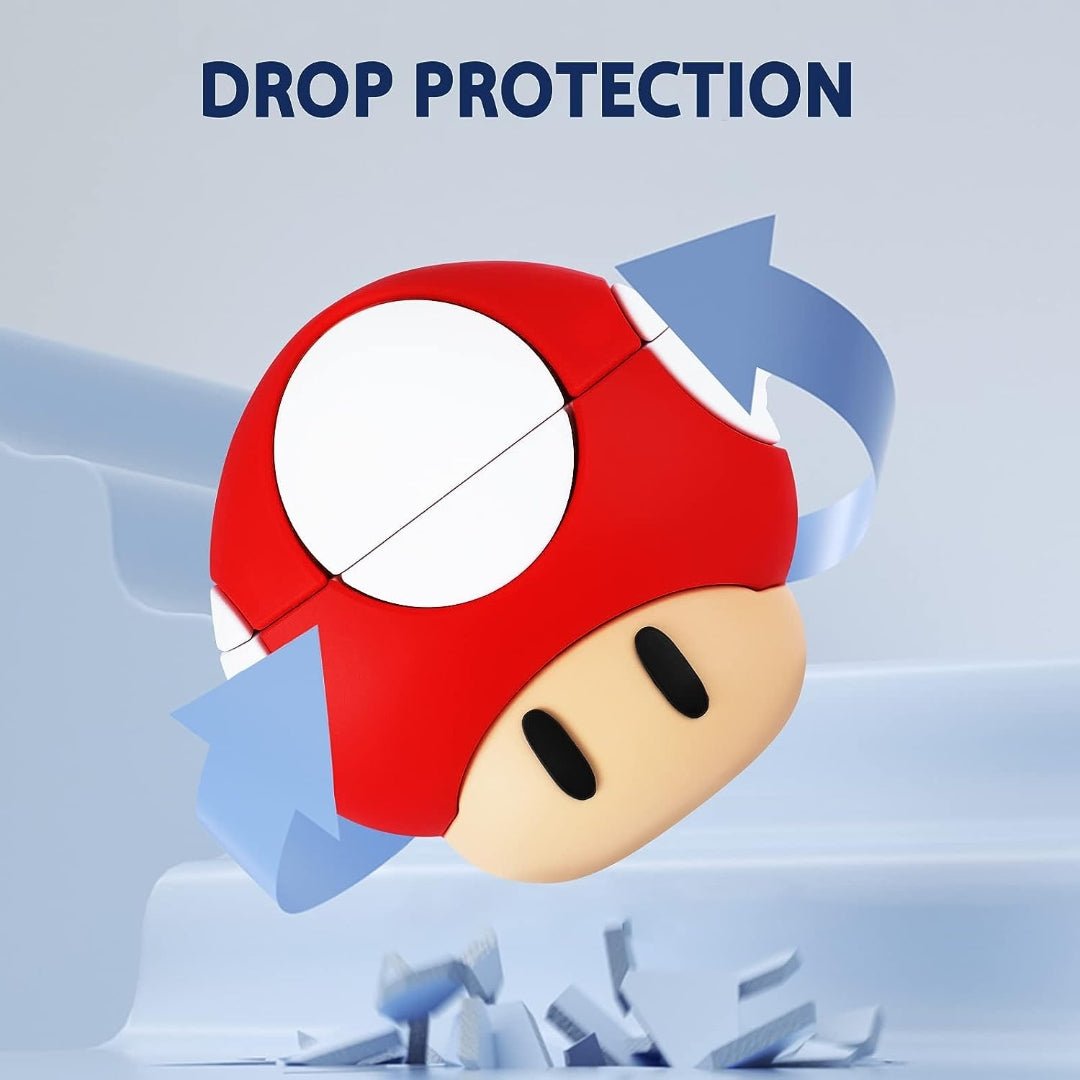 Maxandfix - Mario Mushroom AirPod Case - Generation 1 and 2 - - Maxandfix -