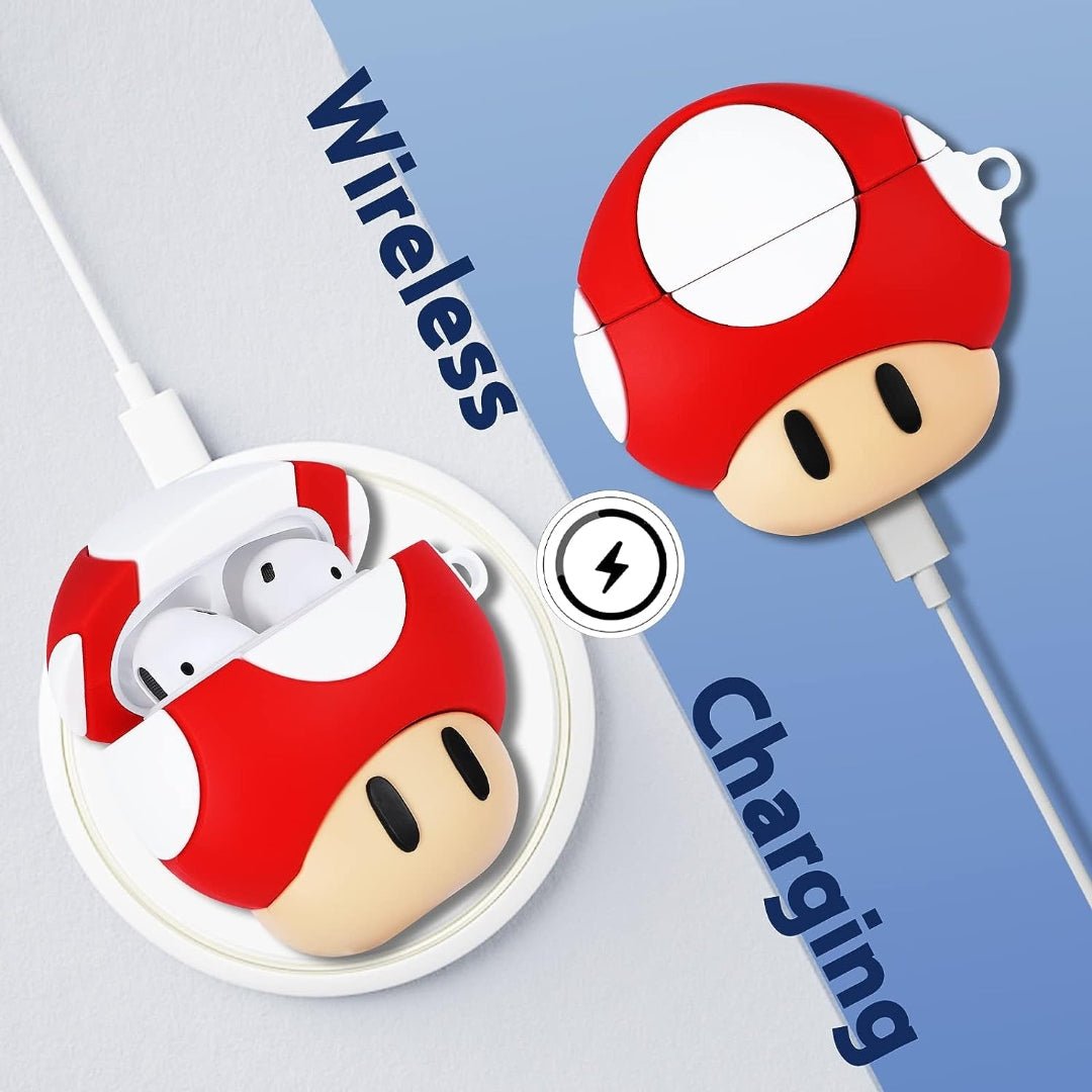 Maxandfix - Mario Mushroom AirPod Case - Generation 1 and 2 - - Maxandfix -