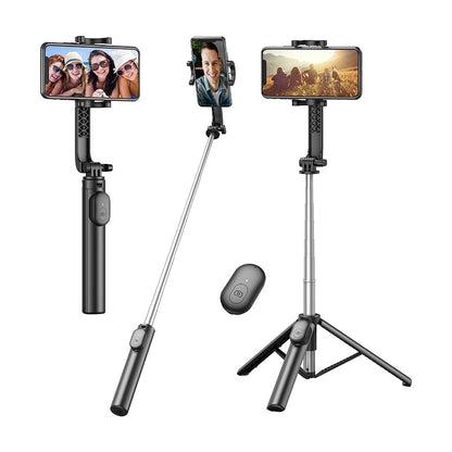 Maxandfix - Selfie Stick, Extendable Selfie Stick Tripod with Wireless Remote and Tripod Stand Compact Size Lightweight Selfie Stick for Group Selfies/Live Streaming/Video Recording Compatible with All Cellphones - Maxandfix -