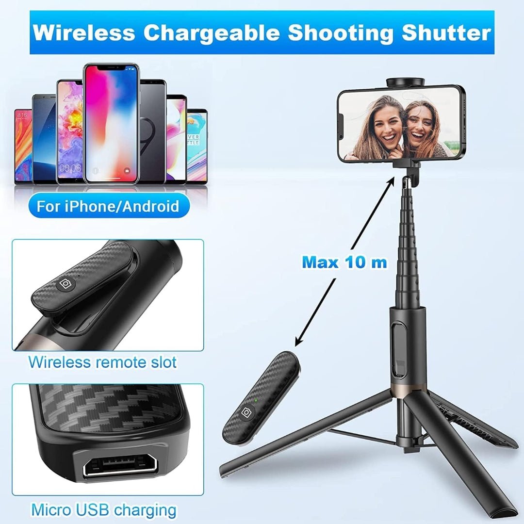 Maxandfix - TONEOF 60" Cell Phone Selfie Stick Tripod - Maxandfix -