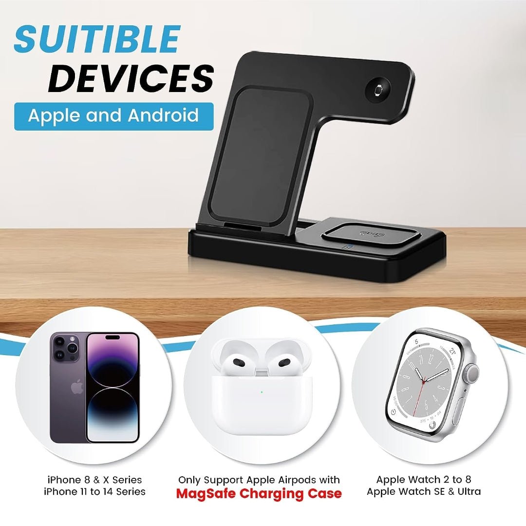 Maxandfix - Wireless Charging Station Multiple Devices: 3-in-1 - Maxandfix -