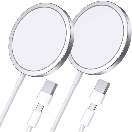 2 Pack Magnetic Wireless Charger 15W Fast Mag-Safe Charger