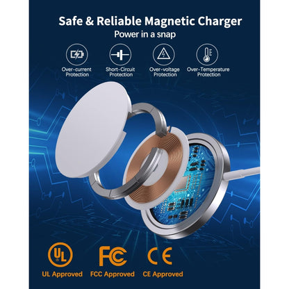 2 Pack Magnetic Wireless Charger 15W Fast Mag-Safe Charger