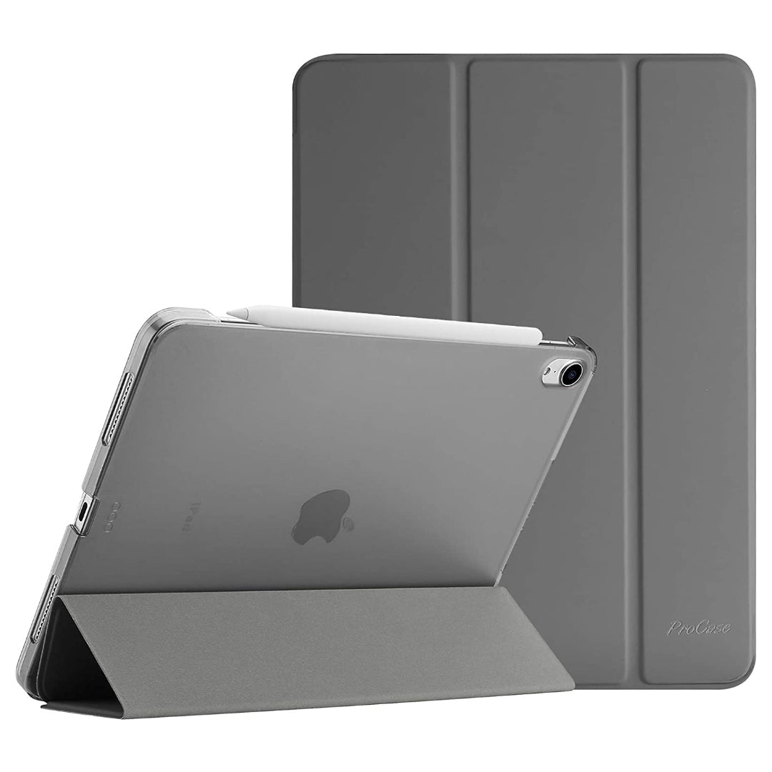 ProCase - Smart Folio for iPad Air 10.9-inch (5th and 4th Generation) - Grey - - Maxandfix -