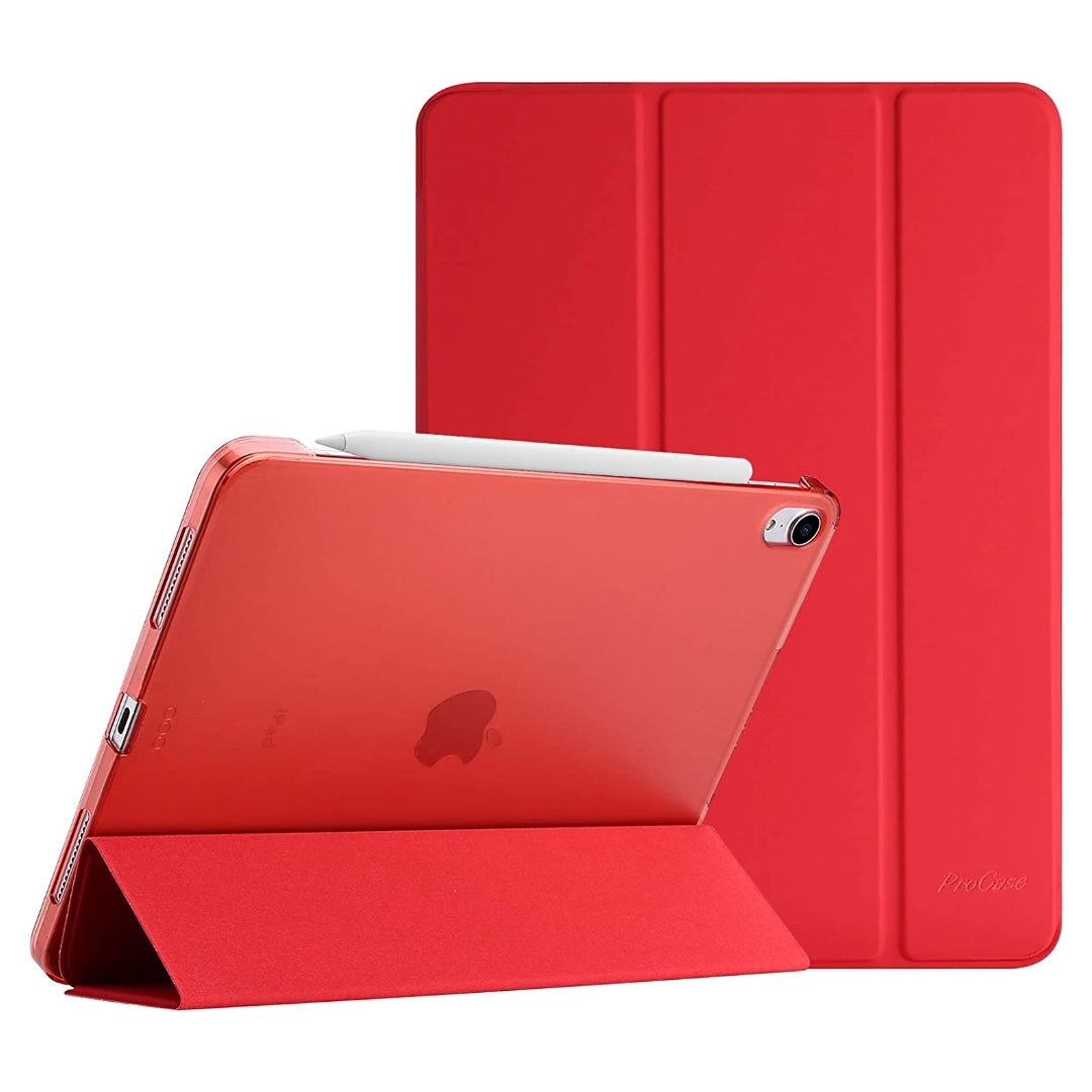 ProCase - Smart Folio for iPad Air 10.9-inch (5th and 4th Generation) - Red - - Maxandfix -