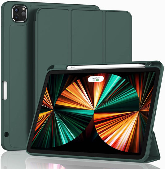 Soke - Smart Folio for iPad Pro 12.9-inch (6th, 5th, 4th and 3rd Generation) - Midnight Green - - Maxandfix -
