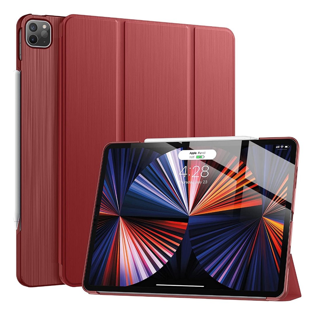 Soke - Smart Folio for iPad Pro 12.9-inch (6th, 5th, 4th and 3rd Generation) - Wine Red - - Maxandfix -