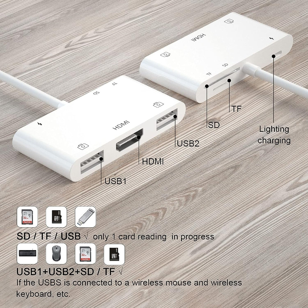6 in 1 USB iPhone Adapter