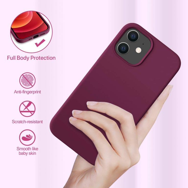 Miracase Compatible with iPhone 12 Case and iPhone 12 Pro Case 6.1 inch (Wine Red) - Maxandfix
